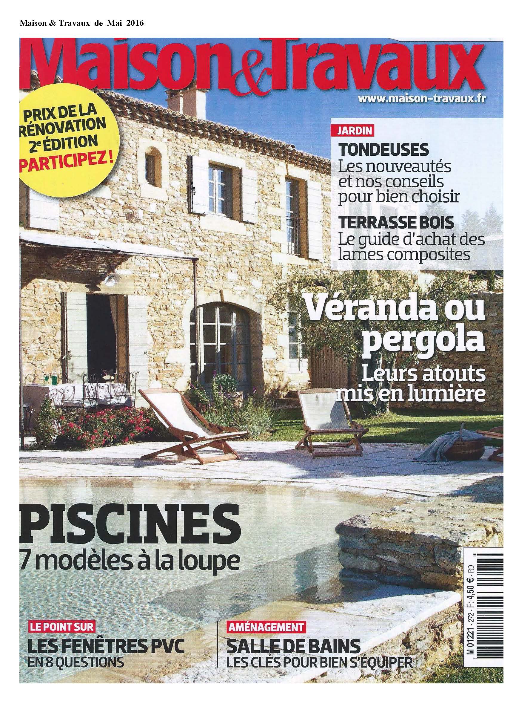 PIB en el periódico Maison & Travaux Mayo 2016