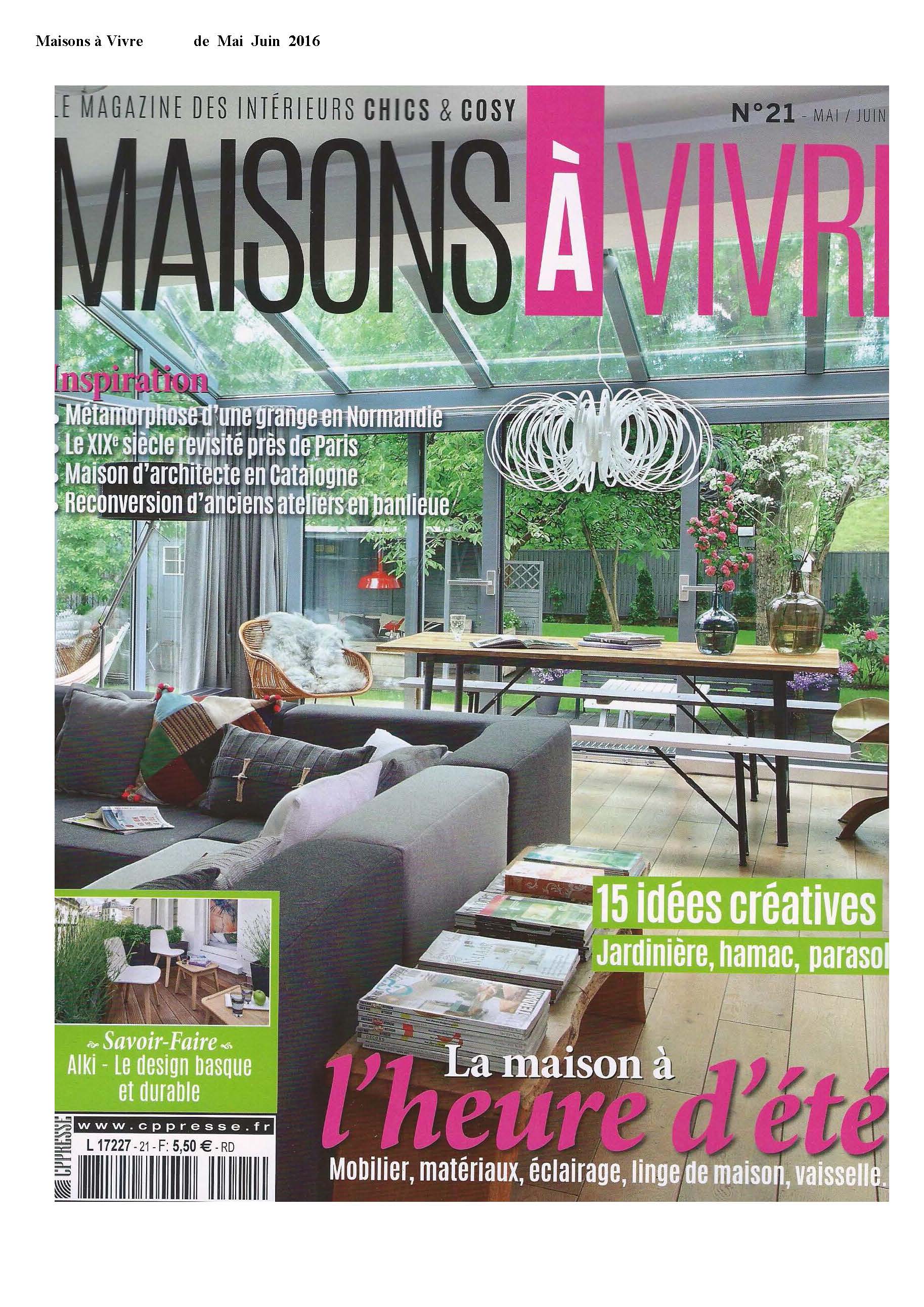 PIB en Maison à vivre mayo-junio 2016