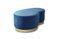 Miniatura Puf Dallas de 2 plazas en azul Clipped