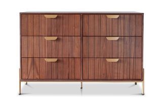 Cómoda grande de madera oscura Pitea