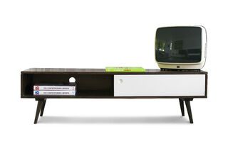Consola de TV Brown y White
