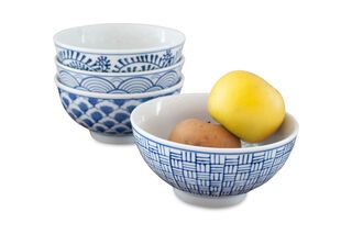Cuatro Bols de Porcelana Blue Lagoon