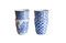 Miniatura Cuatro Tazas de Porcelana Blue Lagoon Clipped