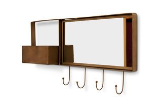 Espejo de pared y perchero Mimizan