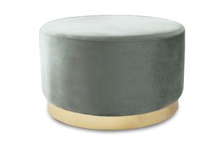 Gran puf de latón y terciopelo de Dallas