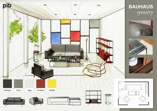 Hermosa geometría Bauhaus - Esquema de estilo