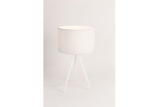 Lámpara de mesa Kavinsky - Metal blanco y pantalla blanca