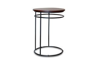 Mesa auxiliar de madera y metal Cino