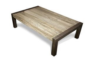 Mesa de centro con teca reciclada