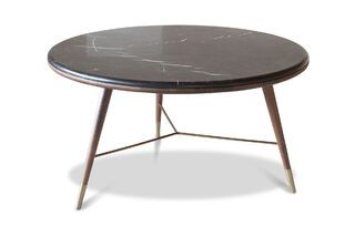 Mesa de centro de mármol negro Sivärt