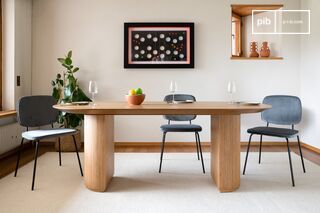 Mesa de comedor grande de madera clara Solna