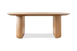 Mesa de comedor grande de madera clara Solna