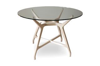 Mesa de vidrio redonda Nixon
