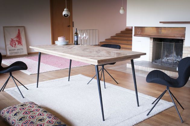 Mesa de comedor de madera maciza Tongeren