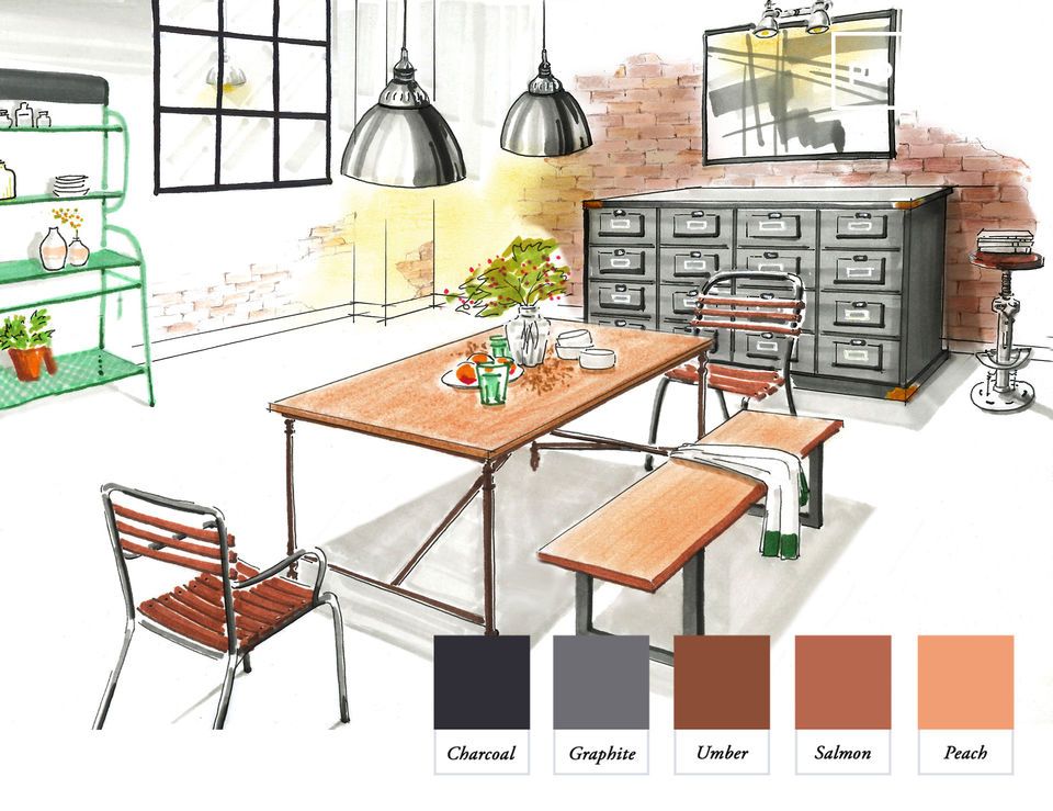 moodboard encanto industrial