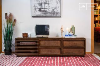 Mueble audiovisual de madera Jake