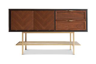 Mueble recibidor Neutra de madera oscura
