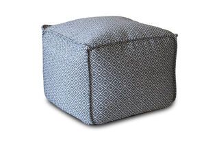 Puf Cabourg en blanco y negro