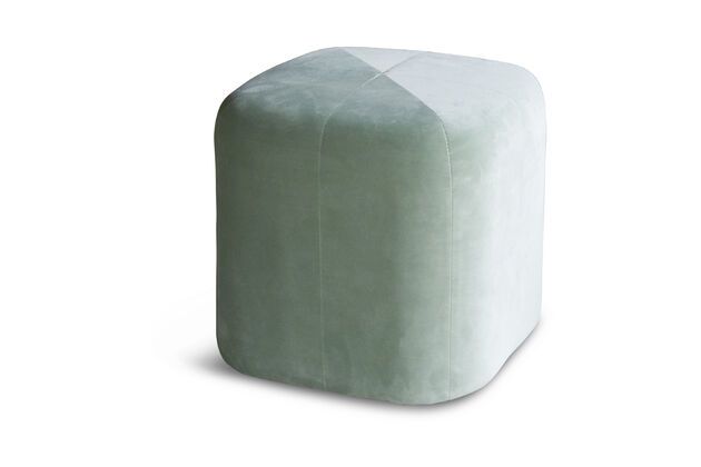 Puf de terciopelo verde Skagen