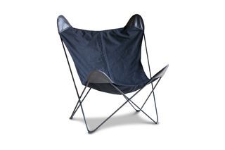 Silla de lona negra Black Colina