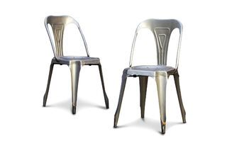 Silla Multipl's con acabados de acero cepillado