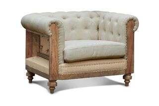 Sillón Chesterfield Montaigu Almond