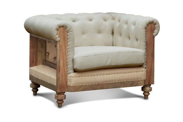 Sillón Chesterfield Montaigu Almond