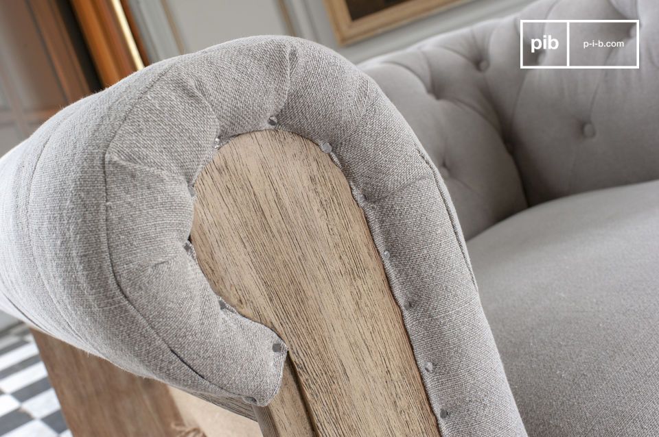 Casi educación sociedad Sillón Chesterfield Montaigu gris | pib