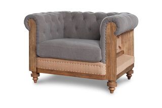Sillón Chesterfield Montaigu gris