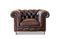 Miniatura Sillón de cuero chesterfield Jahn Clipped