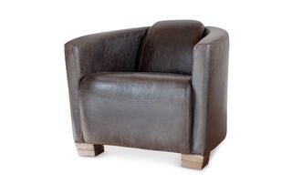 Sillón de cuero chocolate Red Baron