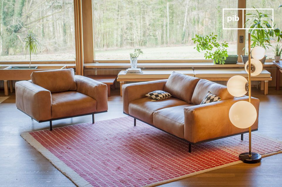 Combine sillón y sofá para un salón con estilo.