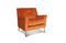 Miniatura Sillón de terciopelo naranja Elbrouz Clipped