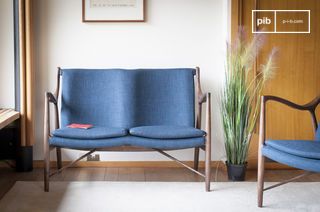 Sillón doble de fresno Graham