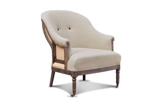 Sillón redondo almendra Léonie