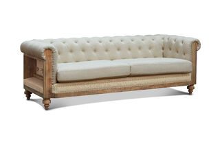 Sofá Chesterfield Montaigu Grande Almond