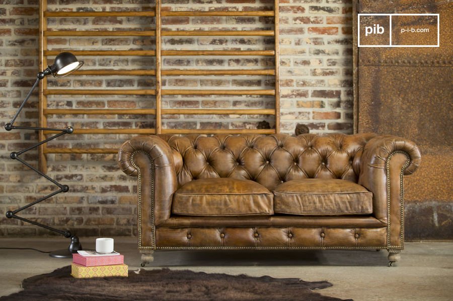 El sofa chester, el rey de los muebles industriales