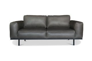 Sofá de cuero gris Almond