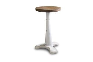 Taburete de sastre ajustable blanco